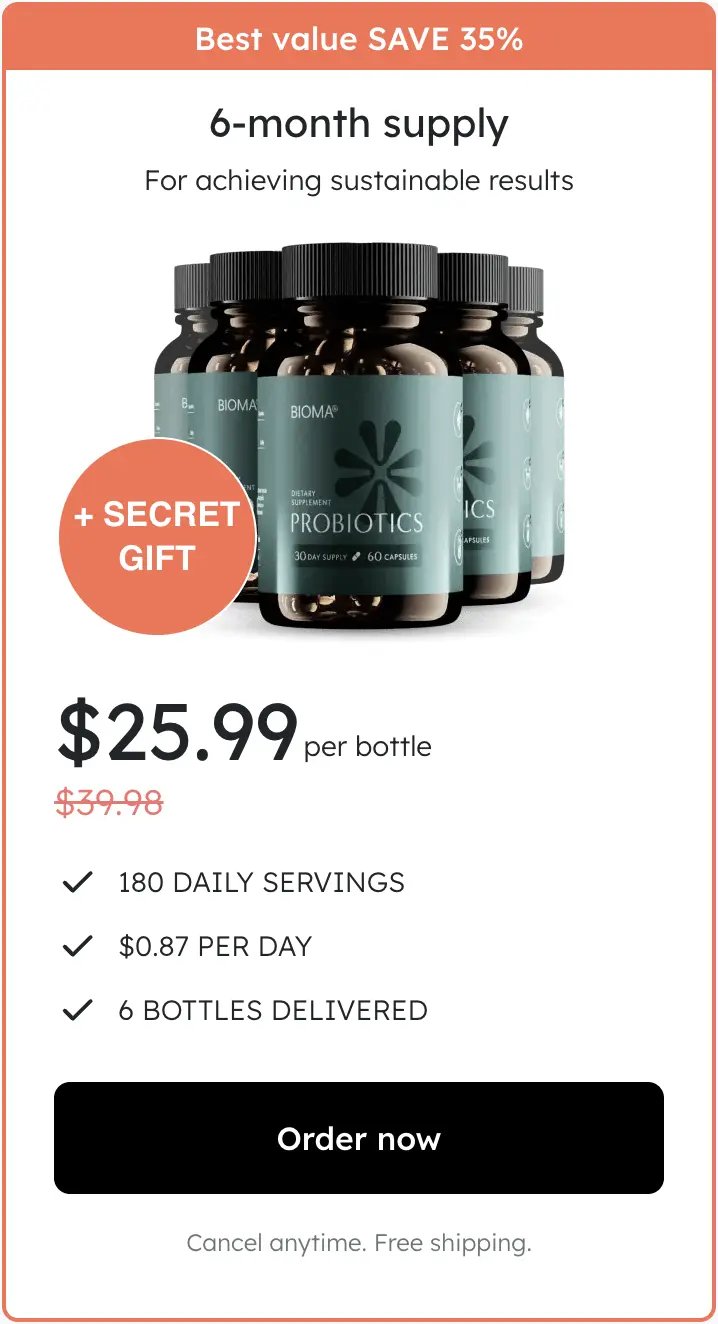 Bioma Probiotics 6 bottle